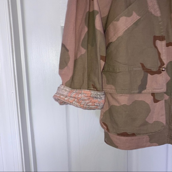 Anthropologie Lida Utility Jacket Camo Pink LP - Picture 6 of 9